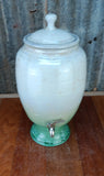 .Crystalline Green & White Ceramic Water Filter