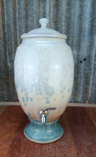 Crystalline Nickle & White Ceramic Water Filter