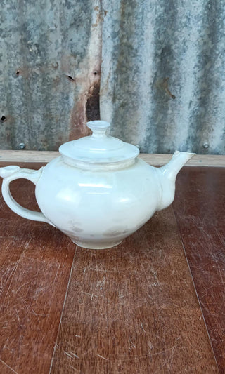 Tea Pot - Crystalline - White