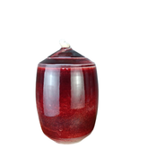 Copper Red lidded Myska Vase Medium