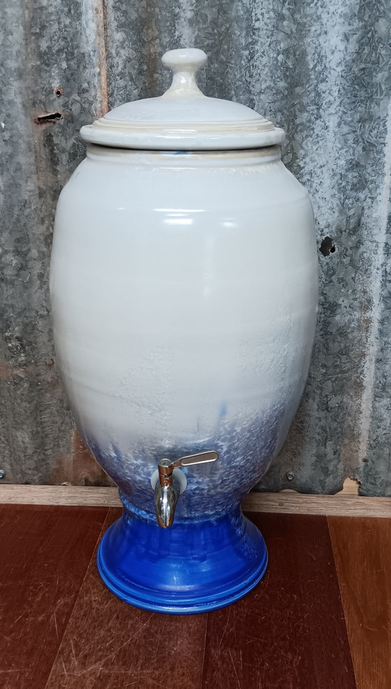 On Sale Water Filter - Crystalline Blue White - Peter Wallace Pottery