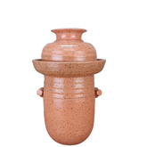 handmade Ceramic fermentation pot with speckled gelati design on a white background