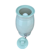 Light green handmade ceramic water pot