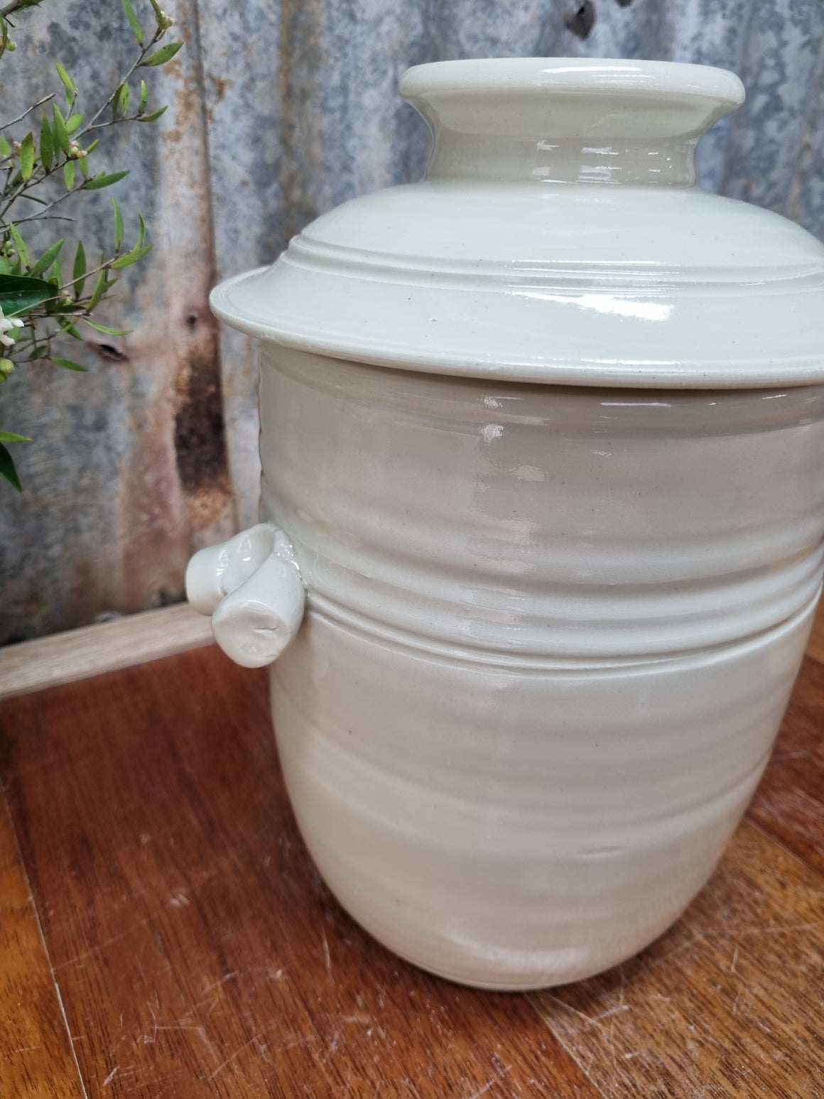 .Mary Valley Fermentation Crocks - Arctic - Peter Wallace Pottery