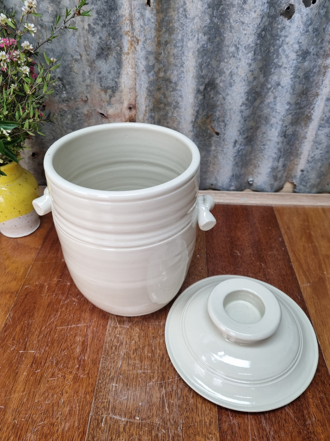 .Mary Valley Fermentation Crocks - Arctic - Peter Wallace Pottery
