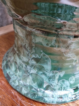 Crystalline Green Ceramic Water Filter - Peter Wallace Pottery
