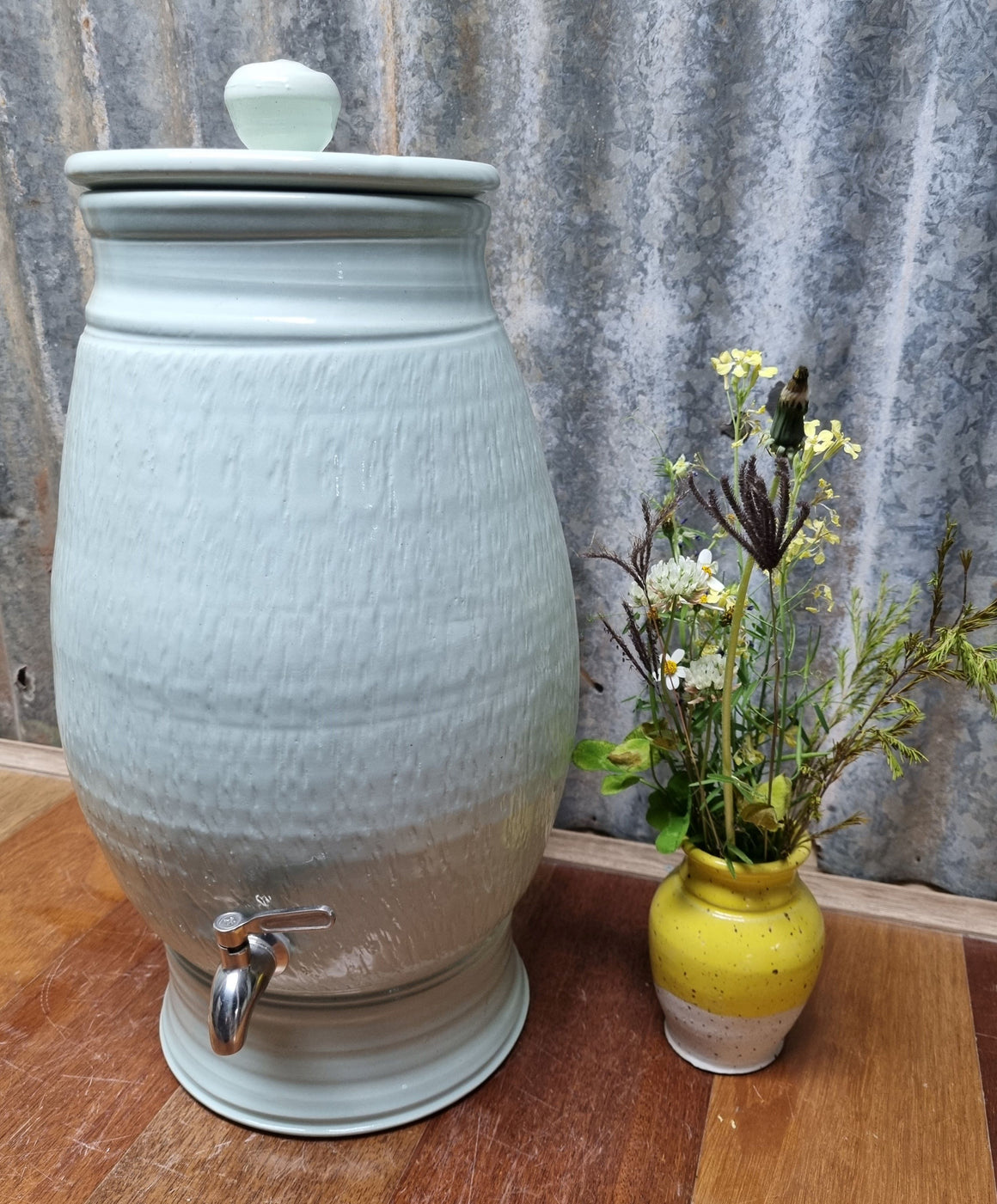 Mary Valley Boutique Water Pot - Chattered Mint - Peter Wallace Pottery