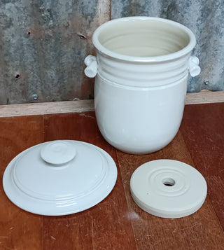 Mary Valley Fermentation Crocks - Coconut - Peter Wallace Pottery
