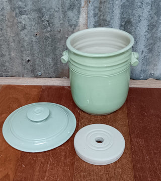 Mary Valley Fermentation Crocks - Green - Peter Wallace Pottery