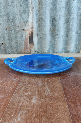 Crystalline Glaze Blue Platter Medium