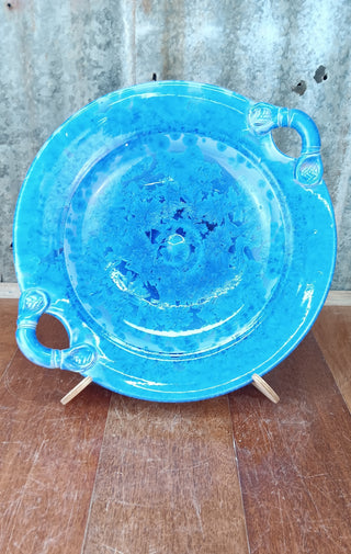 Crystaline Glaze Blue large Platter