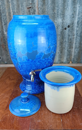 Crystalline Blue Ceramic Water FIlter