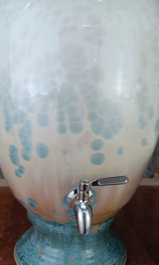 Crystalline Nickle & White Ceramic Water Filter