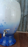 .Crystalline Blue & White Ceramic Water Filter