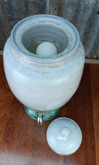 Crystalline Green & White  Ceramic Water Filter