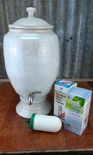 Crystalline White Ceramic Water Filter
