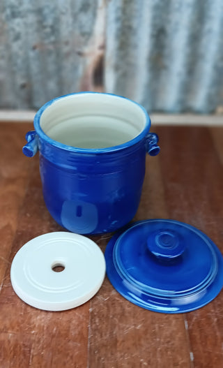 Mary Valley Fermentation Crocks - English Blue 3 lt