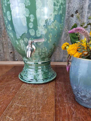 Crystalline Green Ceramic Water Filter - Peter Wallace Pottery