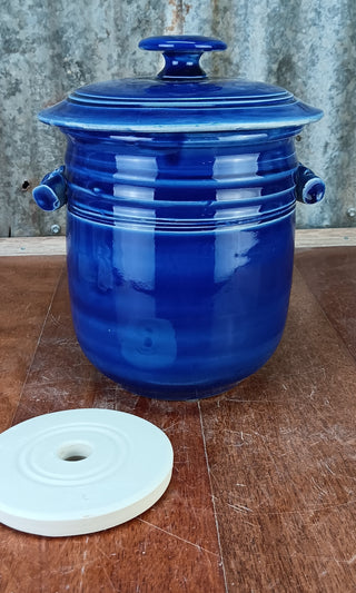 Mary Valley Fermentation Crocks - English Blue - Peter Wallace Pottery
