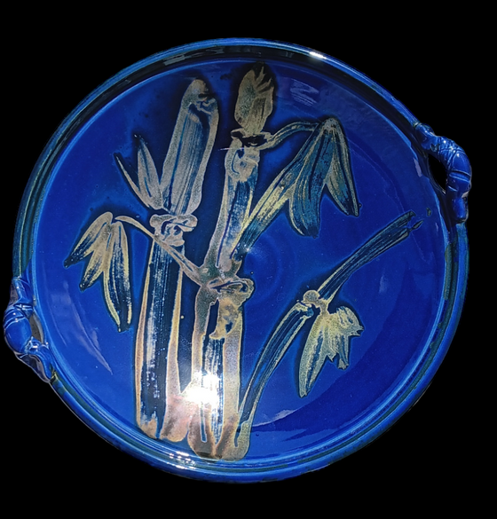 Luster Medium Bamboo Plate - Peter Wallace Pottery