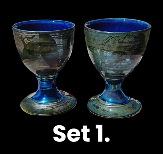 Luster Goblets Set 1. - Peter Wallace Pottery