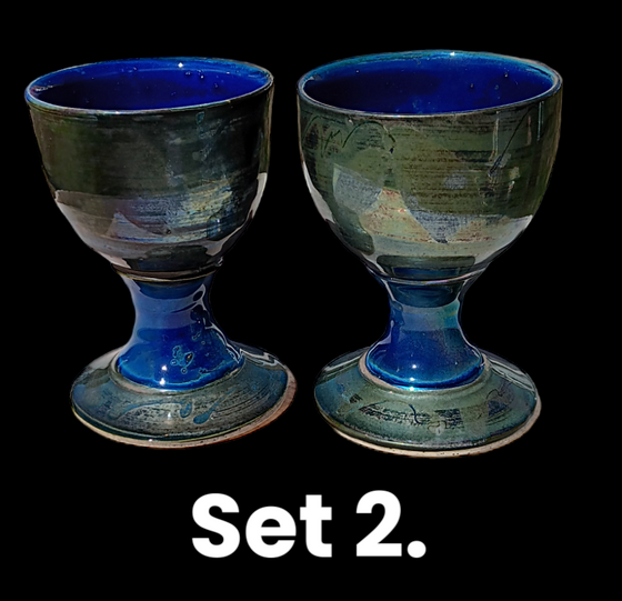Luster Goblets Set 2. - Peter Wallace Pottery