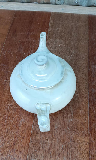 Tea Pot - Crystalline - White