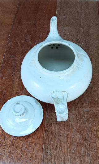 Tea Pot - Crystalline - White