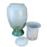 Crystalline Green & White  Ceramic Water Filter