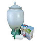 Crystalline Green & White  Ceramic Water Filter