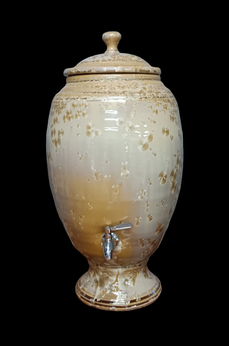 Crystalline Gold Ceramic Water Filter - Peter Wallace Pottery
