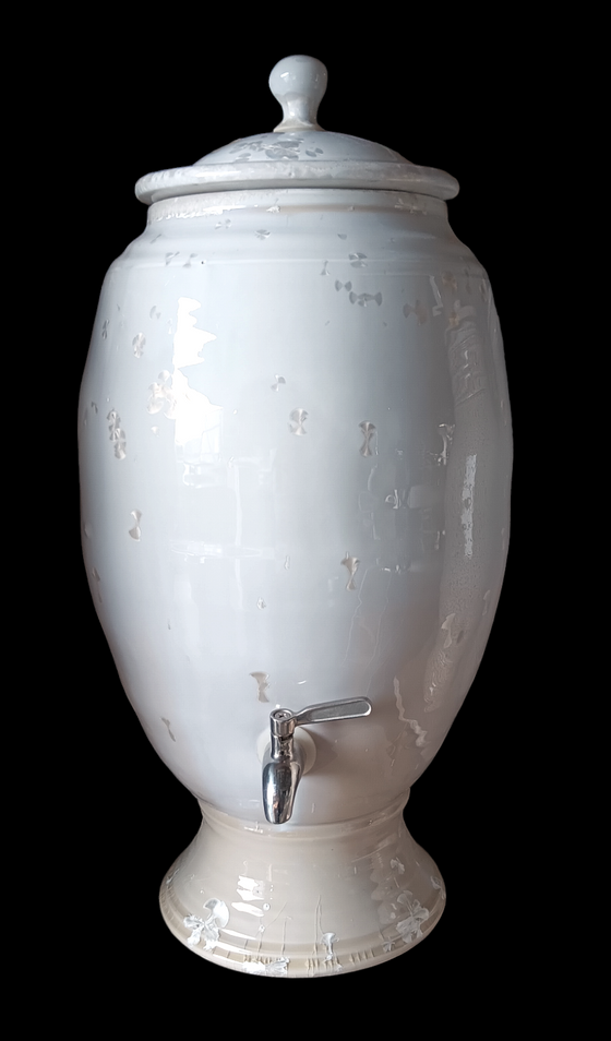 .Crystalline White Water Filter - Peter Wallace Pottery