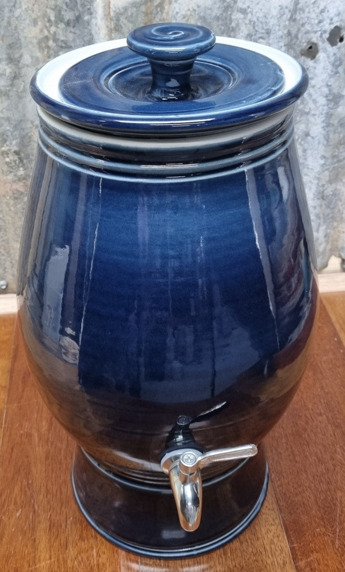 Mary Valley Water Pot English Blue - Peter Wallace Pottery