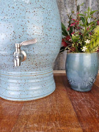 Mary Valley Mud Water Pot Fairy Floss Choc Chip - Peter Wallace Pottery