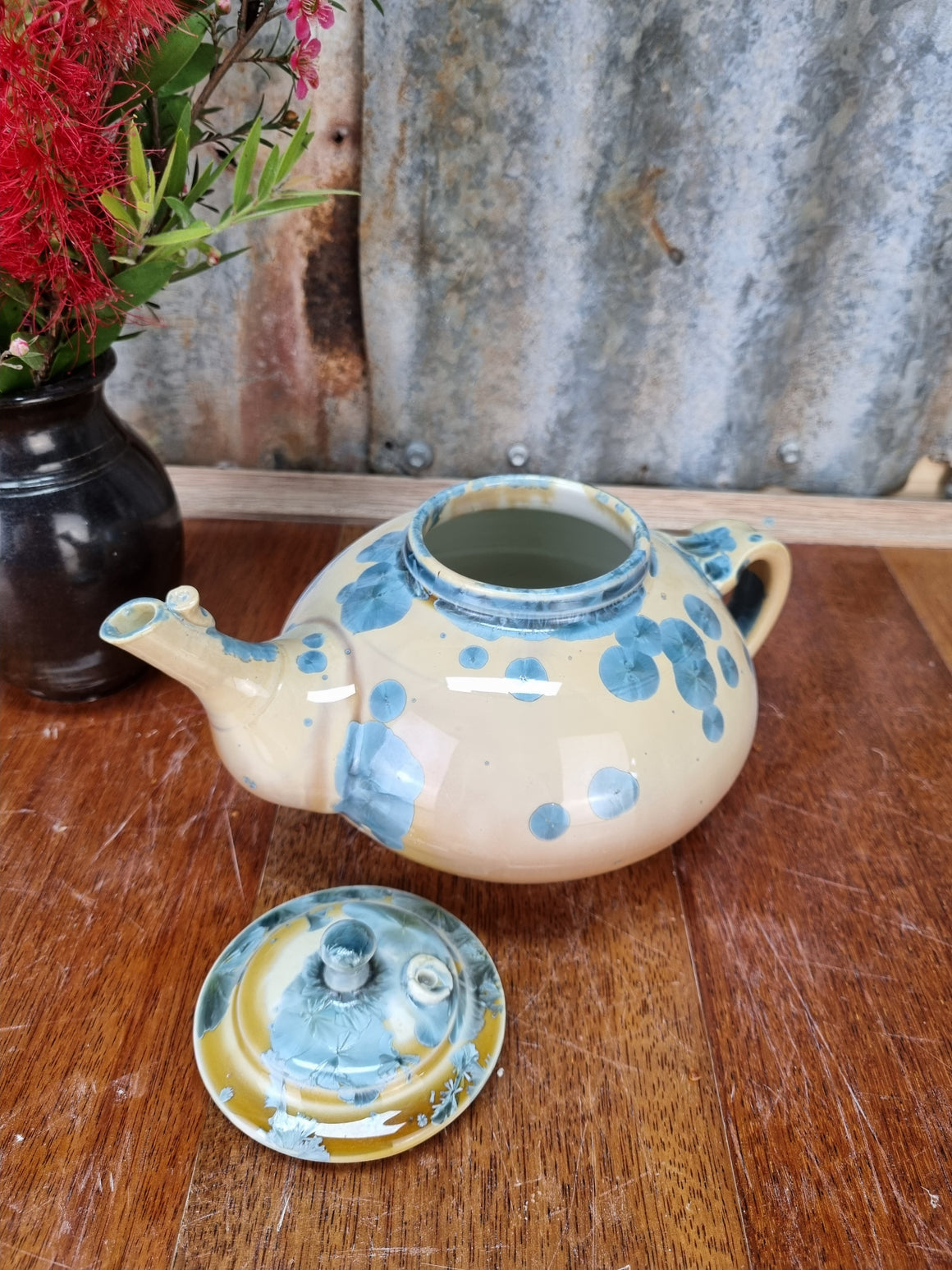 Tea Pot - Crystalline - Nickle - Peter Wallace Pottery