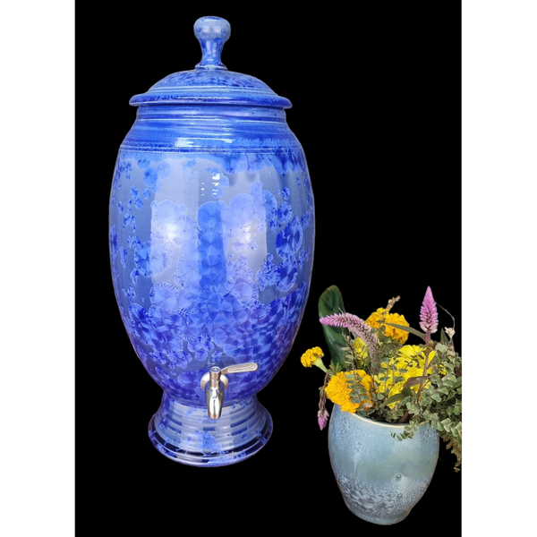 Crystalline Blue Ceramic Water Filter Peter Wallace Pottery